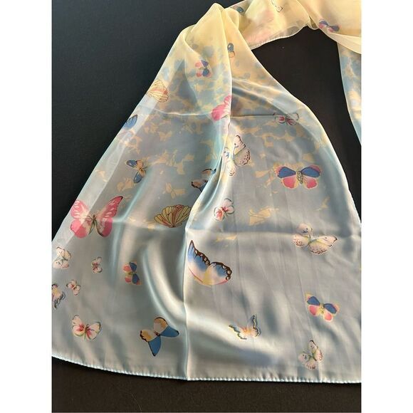 Pastel Butterfly Scarf NWOT - Picture 3 of 5